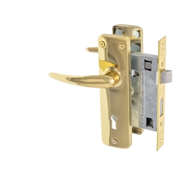 M2I10 - 2 Lever Lockset Brass Plated
